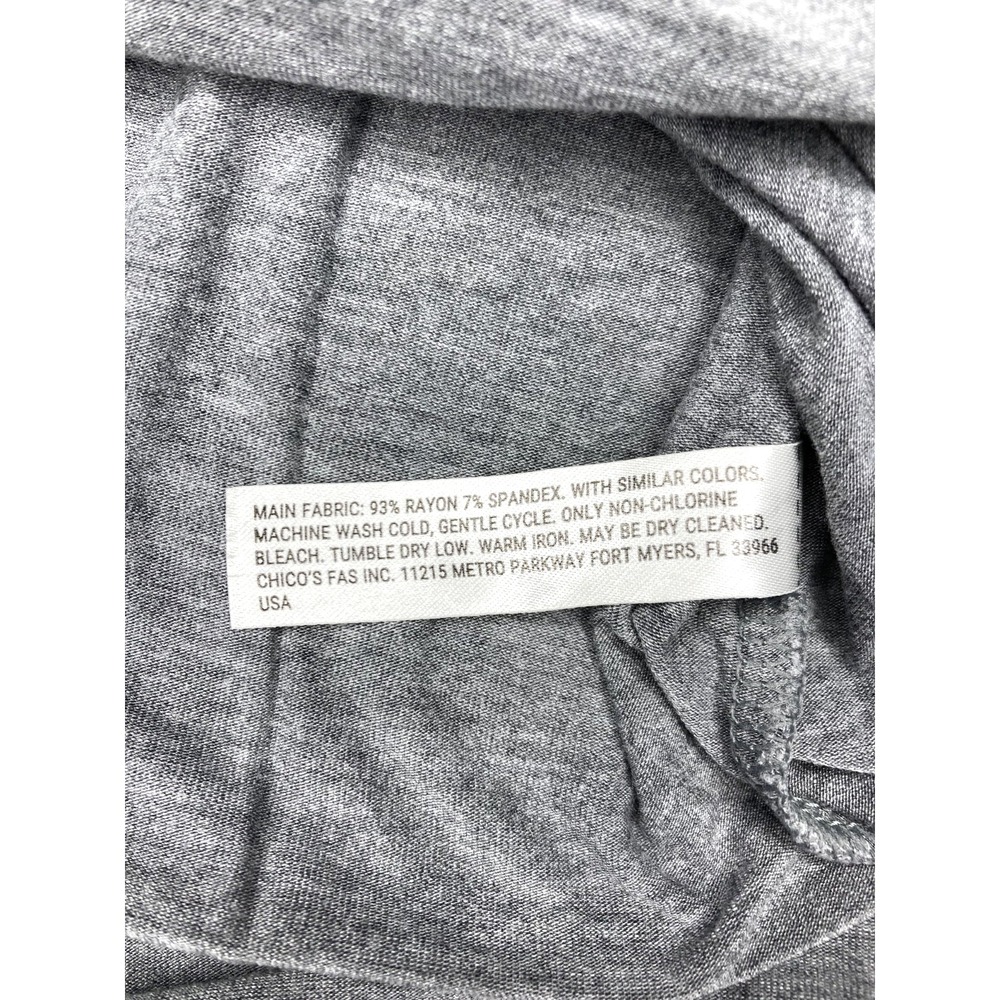 SOMA Womens Tee Size XL Gray Round Neck Soft Flowy Side Slit Comfy Sleepwear - Picture 3 of 4